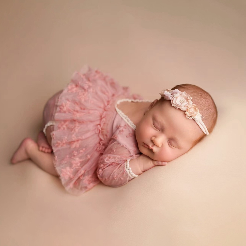 Newborn Baby Girl Romper Floral - Tutu-jurk voor babymeisjes, roze kant, bloemen,